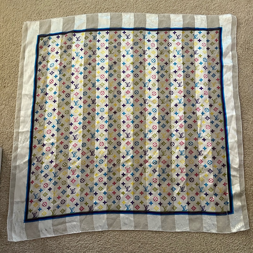 Louis Vuitton Silk neckerchief multicolored Scarf